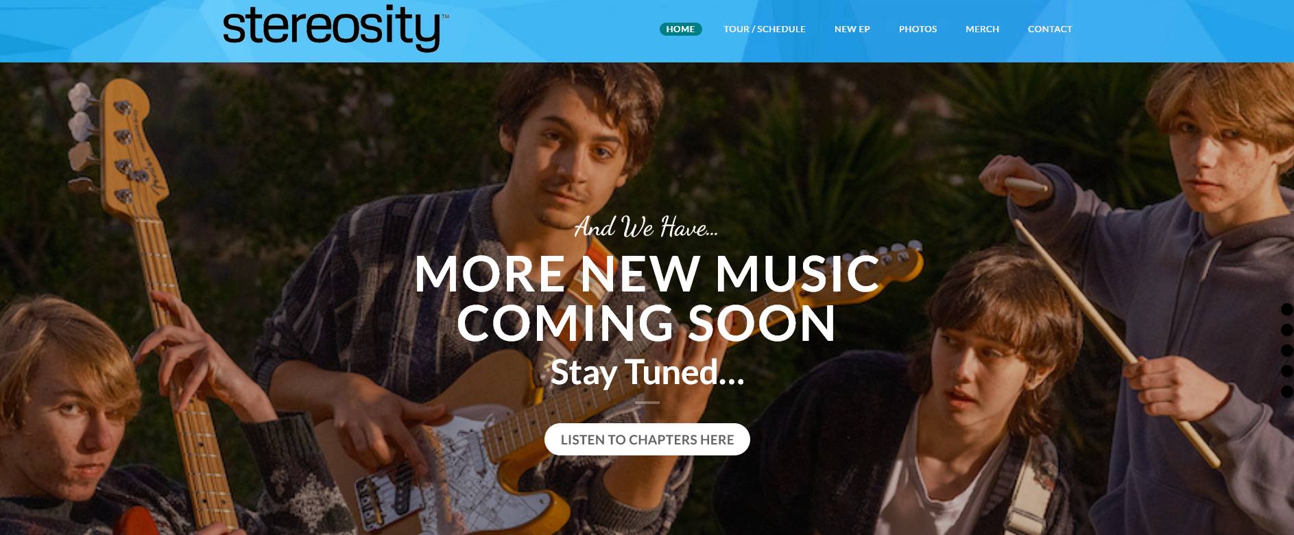 Home Page Banner Stereosity Band